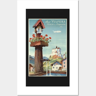 Bad Vulpera, Tarasp, Engadin,Switzerland,Travel Poster Posters and Art